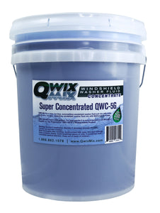 Qwix Mix 5 Gallon Pail of Biodegradable Windshield Washer Fluid Concentrate. Used for Qwix Mix Proportioners
