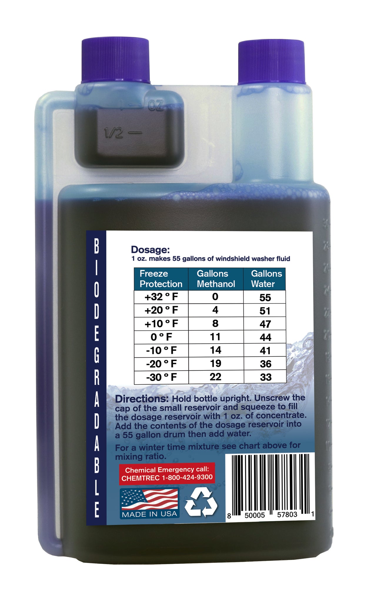 32 oz Squeeze Bottle of Windshield Washer Fluid Super Concentrate – Qwix Mix